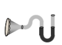 <strong>A u-shaped tube is connected to a flexible tube that has a membrane-covered funnel on the opposite end as shown in the drawing. Justin finds that no matter which way he orients to membrane, the height of the liquid in the u-shaped tube does not change. Which of the following choices best describes this behavior? </strong> A)Archimedes' principle B)Bernoulli's principle C)continuity equation D)irrotational flow E)Pascal's principle