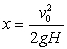 <strong>A puck slides across a smooth, level tabletop at height H at a constant speed v<sub>o</sub>. It slides off the edge of the table and hits the floor a distance x away as shown in the figure. What is the relationship between the distances x and H?</strong> A) B) C) D) E)