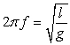 <strong>Using the dimensions given for the variables in the table, determine which one of the following expressions is correct. </strong> A) B)f = 2 \pi gl C) D) E)