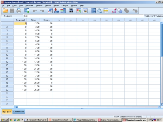 In the following SPSS screenshot what does the third column represent?