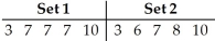 <strong>Which set has the largest standard deviation? </strong> A)Neither,because set 1 and set 2 have the same standard deviation. B)Set 1,because 7 and 7 in set 1 are farther from 7 than 6 and 8 in set 2. C)Set 1,because 6 and 8 in set 1 are farther from 7 than 7 and 7 in set 2. D)Set 2,because 6 and 8 in set 2 are farther from 7 than 7 and 7 in set 1. E)Set 2,because 7 and 7 in set 2 are farther from 7 than 6 and 8 in set 1.