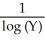 <strong>The relationship between two quantities X and Y is examined,and the association is shown in the scatterplot below. What re-expression of Y should be tried as a starting point?</strong> A)log (Y)against X B) Against X C) Against X D) Against X E) Against X
