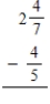 Subtract the following fractions or mixed numbers. Write the answers as fractions or mixed numbers in lowest terms. a. b. 