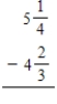 Subtract the following fractions or mixed numbers. Write the answers as fractions or mixed numbers in lowest terms. a. b. 