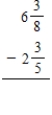 Subtract the following fractions or mixed numbers. Write the answers as fractions or mixed numbers in lowest terms. a. b. 