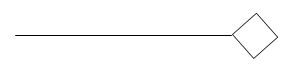 The symbol below represents an aggregation on a class diagram.