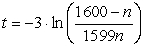 <strong>If a rancher has one sheep with hoof and mouth disease in a flock of 1600, then the time in days t for n sheep to become infected is modeled by   . To the nearest tenth, find the number of days it takes for one-half of the flock to contract the disease.</strong> A) 14.8 days B) 22.1 days C) 15.6 days D) 36.8 days <div style=padding-top: 35px> 