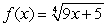 Find the domain of the radical function.