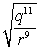 Write in simplified radical form.