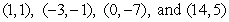 <strong>Determine which list of ordered pairs satisfies the compound inequality.  </strong> A)   B)   C)   D)   <div style=padding-top: 35px> 