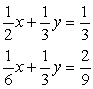 Solve the system of linear equations.