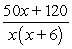 <strong>Jimbo biked 20 miles at x mph. He then increased his speed by 6 mph and biked another 30 miles. Write a rational expression for Jimbo's total travel time.</strong> A)   B)   C)   D)   <div style=padding-top: 35px> 