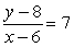 <strong>Solve the equation for y.  </strong> A) y = 7x - 33 B) y = 7x - 38 C) y = 7x - 34 D) y = 7x - 42 <div style=padding-top: 35px> 