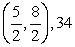 <strong>Find the midpoint and length of the line segment with the endpoints (2,3) and (5,8).</strong> A)   B)   C)   D)   <div style=padding-top: 35px> 