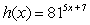 Let . Solve for x.