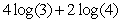 <strong>Rewrite in terms of log(3) and log(4).</strong> A) B) C) D)