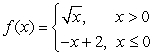 <strong>Which piecewise function is represented by the graph? </strong> A) B) C) D)
