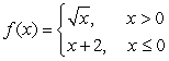 <strong>Which piecewise function is represented by the graph? </strong> A) B) C) D)