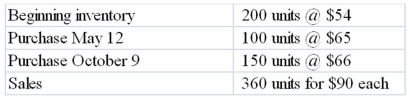 The following information is for Little Company for 2013 Required: Assuming that Little uses the LIFO cost flow method, a) How much product cost would be allocated to Cost of Goods Sold? b) How much product cost would be allocated to Merchandise Inventory at the end of the year? c) Calculate the average number of days to sell inventory for the year.
