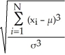 <strong>The coefficient of skewness is computed as ________.</strong> A)CS = )³ B)CS = C)CS = D)CS =