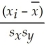 <strong>Which of the following is the equation used for computing the sample correlation coefficient?</strong> A)rₓᵧ = cov(X,Y) (sₓsᵧ) B)rₓᵧ = C)rₓᵧ = D)rₓᵧ =
