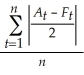 <strong>If the actual value of a time series at time t and the forecast value for time t is denoted by At and Ft respectively, then the formula for the mean absolute deviation over a range of forecasted values is ________.</strong> A)MAD = B)MAD = C)MAD = D)MAD =