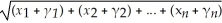 <strong>Which of the following formulas calculates the Euclidean distance between X and Y?</strong> A) B) C) D)