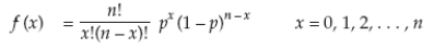 In a binomial distribution,   What does x stand for?