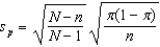 A sampling distribution is the distribution of a statistic for all possible samples of a fixed size.In quality,the sampling distributions of    ,the sample mean and p,the sample proportion,are of the most interest. Sampling distribution of    : When using simple random sampling,the expected value of    is the population mean    . The standard deviation of    (often called the standard error of the mean) is given by the formula,    for finite populations. Sampling distribution of p: The expected value of p is    ,the population proportion. The standard deviation of p is,   for finite populations.