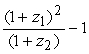 <strong>Which of the below equations give the forward rate (f) for a six-month security if z₁ is the six-month spot rate and z₂ is the one-year spot rate?</strong> A) f = B) f = C) f = D) f =