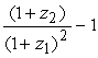 <strong>Which of the below equations give the forward rate (f) for a six-month security if z₁ is the six-month spot rate and z₂ is the one-year spot rate?</strong> A) f = B) f = C) f = D) f =