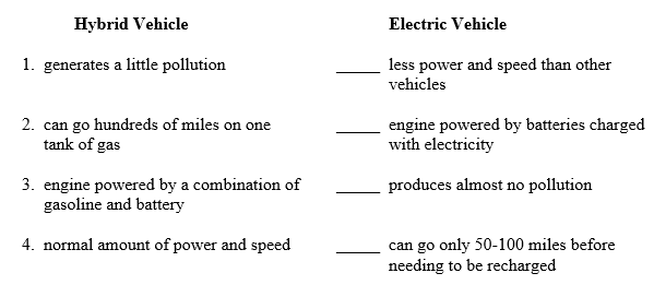 <strong>Each item below is a plan for a paragraph. The details are not in the correct order. Select the letter of the answer that numbers the details in the proper sequence Below is a plan for a contrast paragraph. The points of contrast in the second column do not follow the same order as the points in the first column. Select the answer that correctly numbers the points in the second column to match those in the first. </strong> A) 1, 2, 4, 3 B) 4, 3, 1, 2 C) 2, 4, 3, 1