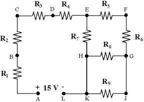 <strong>  if you place a voltmeter's red lead on point E and its black lead on point H, you will be measuring .</strong> A)VR5 B)VR7 C)VR4 D)VR6 <div style=padding-top: 35px> 