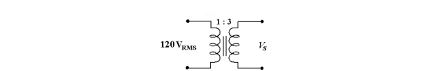<strong> What is the secondary voltage in Figure 14 -1 if the turns ratio is 1:3?</strong> A)240 VRMS B)80 VRMS C)360 VRMS D)40 VRMS