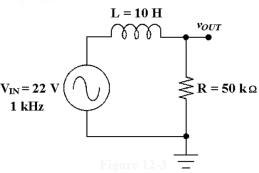 <strong> What is the phase angle in Figure 12 -3, at the cutoff frequency?</strong> A)51.4° B)54.3° C)49.9° D)45.0°