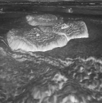 <strong>Which world has dome-like structures like those shown in the image below? </strong> A) Venus B) Mars C) Mercury D) Titan