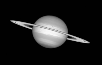 <strong>The image below shows a photograph of Saturn,with a perfect circle overlaid.What is responsible for Saturn's deviation from this shape? </strong> A) rotation B) differentiation C) convection D) internal forces