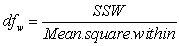 <strong>SELECT ALL THAT APPLY.Degrees of freedom:</strong> A) where k is the number of samples. B) where N is the Population size and k is the number of samples. C) . D) .