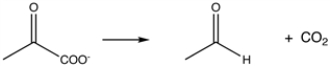 <strong>What coenzyme would be required in the following reaction?  </strong> A) NAD<sup>+</sup> B) thiamine pyrophosphate C) biotin D) lipoic acid E) coenzyme A <div style=padding-top: 35px> 