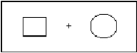 <strong>The following is a sample stimulus shown briefly to a split-brain patient who has the typical pattern of language dominance.If you ask her to name the object she sees,what will her answer probably be? </strong> A)Square. B)Circle. C)Square and circle. D)Nothing.