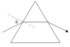 <strong>A ray of light enters an equilateral prism made of material with n = 1.45.What angle of incidence, \theta , will cause the internally refracted ray to be parallel to the base of the prism? </strong> A) 46.5 ^{\circ} B) 30.0 ^{\circ} C) 20.2 ^{\circ} D) 5.70 ^{\circ} E) this cannot happen