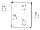 <strong>Find the circulation for the path shown. </strong> A) -(4 A) \mu <sub>0</sub> B) (4 A) \mu <sub>0</sub> C) (28 A) \mu <sub>0</sub> D) -(28 A) \mu <sub>0</sub> E) (7 A) \mu <sub>0</sub>