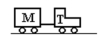 <strong>A tractor T is pulling a trailer M with a constant acceleration.If the forward acceleration is 1.5 m/s<sup>2</sup> and M = 400 kg and T = 500 kg,then the force on the tractor due to the trailer is </strong> A) 600 N backward. B) 450 N backward. C) 200 N forward. D) 35 N forward. E) 0.
