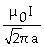 <strong>What is the value of the magnetic field at the center of a square wire of length a on the side, if the current in the wire is I?</strong> A)B = B)B = C)B = D)B = E)B = 0