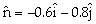 A loop of diameter d = 12 cm, carrying a current I = 0.4 A is placed inside a magnetic field = (0.2 T) + (0.4 T) . The normal to the loop is parallel to the unit vector . What is the potential energy of the loop?