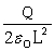 <strong>Consider two oppositely charged, parallel metal plates. The plates are square with sides L and carry charges Q and -Q. What is the magnitude of the electric field in the region between the plates?</strong> A)E =   B)E =   C)E=0 D)E =   E)E=   <div style=padding-top: 35px> 