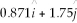 <strong>The angle between vector = 2.00 + 3.00 and vector is 45.0°. The scalar product of vectors and is 7.00. If the x-component of vector is positive, what is vector .</strong> A) B) C) D) E)