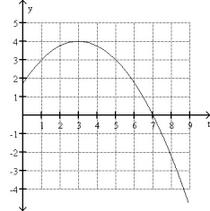 <strong>Which of the following graphs could possibly represent the motion as a function of time of an object in free fall?</strong> A) B) C) D) E)