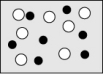 <strong>Which sketch best represents the qualitative molecular view of an aqueous solution of nitrous acid? (Water molecules are not shown explicitly.)</strong> A) B) C) D)