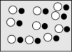 <strong>Which sketch best represents the qualitative molecular view of an aqueous solution of nitric acid? (Water molecules are not shown explicitly.)</strong> A) B) C) D)